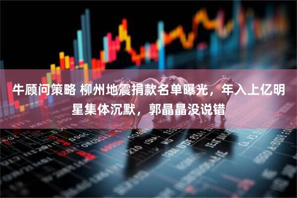 牛顾问策略 柳州地震捐款名单曝光，年入上亿明星集体沉默，郭晶晶没说错