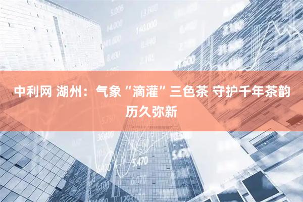 中利网 湖州：气象“滴灌”三色茶 守护千年茶韵历久弥新