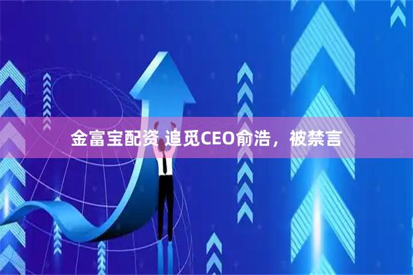 金富宝配资 追觅CEO俞浩，被禁言