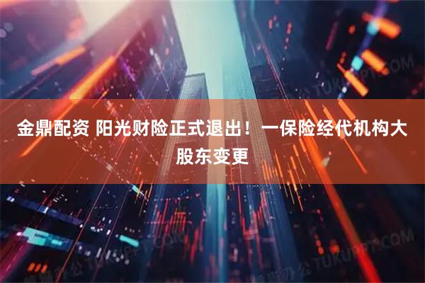 金鼎配资 阳光财险正式退出！一保险经代机构大股东变更